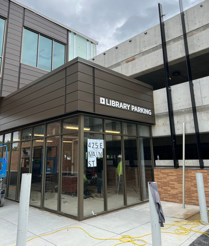 Carmel Public Library roofing and exterior metal panel installation