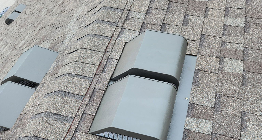 Asphalt shingle roof on a residential home